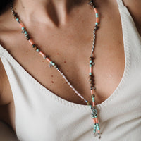 Alka Bead Necklace Silver