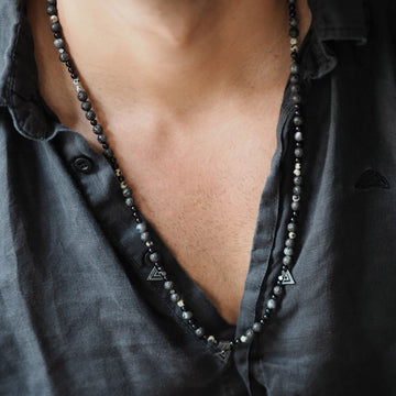 Anu Bead Necklace Silver