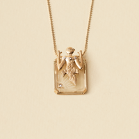 Birdman Crystal Gold Necklace